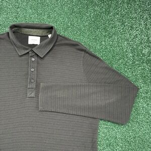 Billy Reid Polo Men's Long Sleeve Shirt Size Large Green Stretch